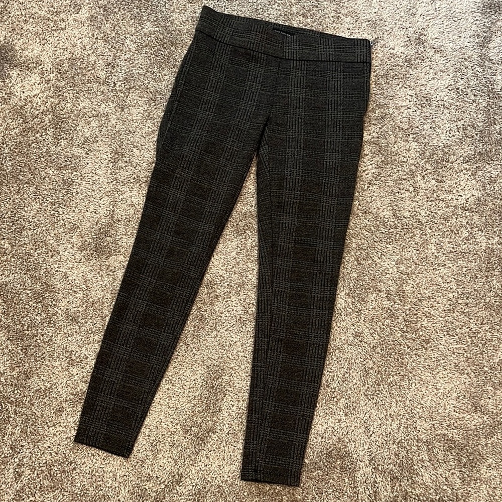 Ann Taylor plaid houndstooth leggings petite 0P